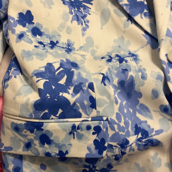 Blue floral JF j. Ferrar NWT 40SH slim fit suit jacket ❤️🔥 show stopper! - Picture 5 of 12